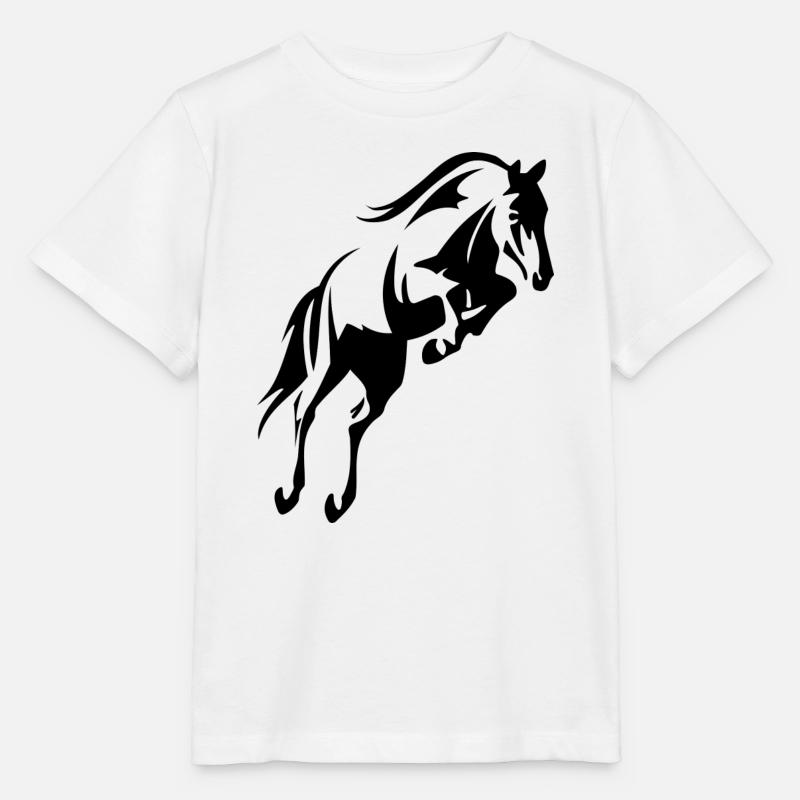 Pferdespringen - Stanley/Stella Kinder T-Shirt MINI CREATOR  - Weiß