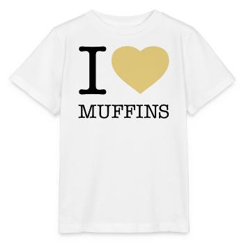 I LOVE MUFFINS - Stanley/Stella MINI CREATOR Kids’ T-Shirt - white - Front - Maike (125cm)