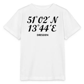 Dresden Koordinaten - Stanley/Stella Kinder T-Shirt MINI CREATOR  - Weiß - Vorne - Maike (125cm)