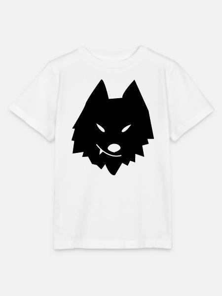 Wolfskopf Stilisiert - Stanley/Stella Kinder T-Shirt MINI CREATOR  - Weiß