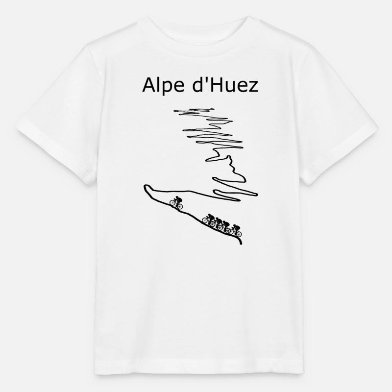 Oeil du Monte Huez avec panache de neige - T-shirt bio MINI CREATOR Stanley/Stella Enfant - blanc