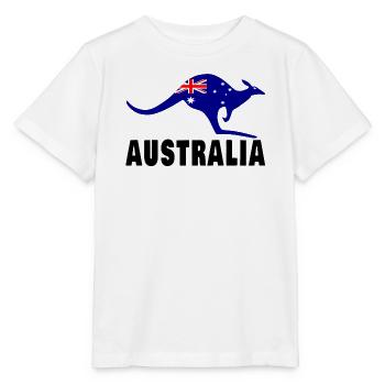 Australie Kangourou / Cadeau / Idée cadeau - T-shirt bio MINI CREATOR Stanley/Stella Enfant - blanc - Devant - Maike (125cm)