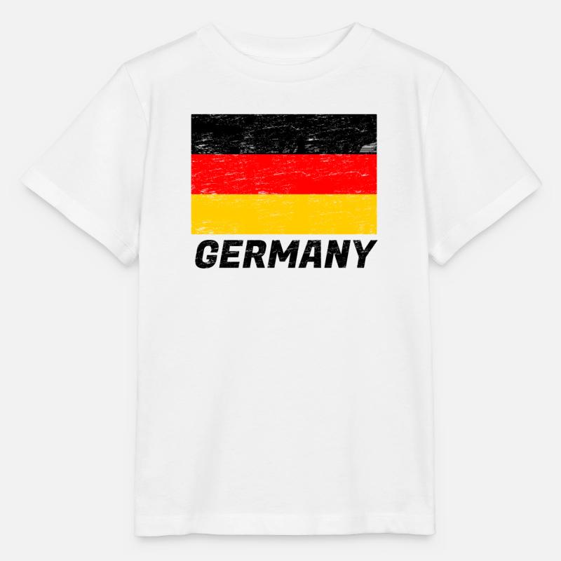 drapeau Allemagne - T-shirt bio MINI CREATOR Stanley/Stella Enfant - blanc