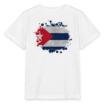 Kuba Klecks / Geschenk Havanna Flagge Karibik - Stanley/Stella Kinder T-Shirt MINI CREATOR  - Weiß - Vorne - Maike (125cm)