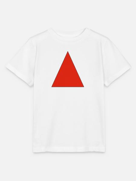 Rotes Dreieck auf Schwarz - Stanley/Stella Kinder T-Shirt MINI CREATOR - Weiß