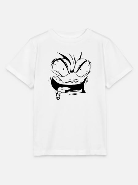 Angry face - Stanley/Stella Kinder T-Shirt MINI CREATOR - Weiß