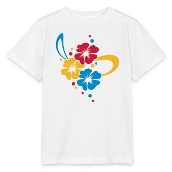 Bouquet de fleurs avec ruban - T-shirt bio MINI CREATOR Stanley/Stella Enfant - blanc - Devant - Maike (125cm)