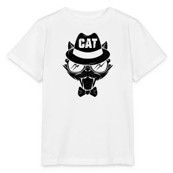 Chat chaton miaou chat domestique oeil de chat - T-shirt bio MINI CREATOR Stanley/Stella Enfant - blanc - Devant - Maike (125cm)