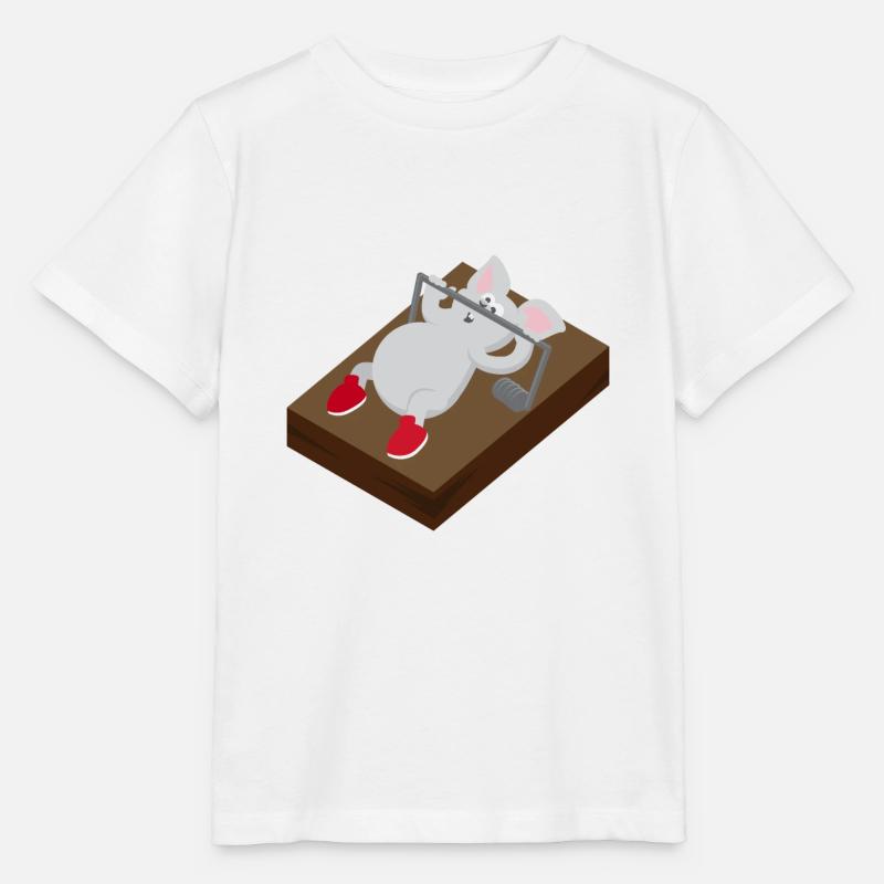 La formation de souricière de souris d'enfant de souris de motif d'enfant - T-shirt bio MINI CREATOR Stanley/Stella Enfant - blanc