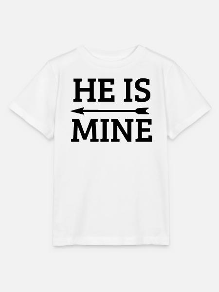 he is mine - Stanley/Stella Kinder T-Shirt MINI CREATOR - Weiß