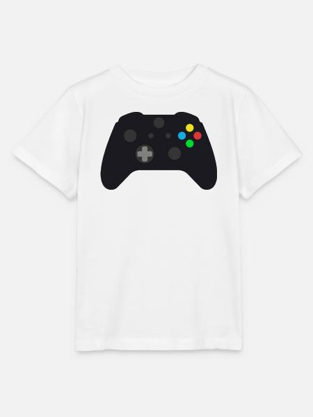 Dunkles Gamepad Neon-Knöpfe - Stanley/Stella Kinder T-Shirt MINI CREATOR  - Weiß