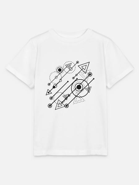 Geometrische Energieströmungen - Stanley/Stella Kinder T-Shirt MINI CREATOR  - Weiß