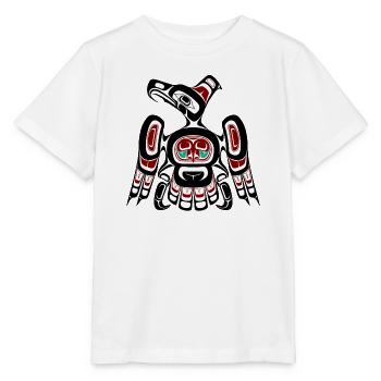 Côte nord-ouest du Pacifique Kaigani Thunderbird - T-shirt bio MINI CREATOR Stanley/Stella Enfant - blanc - Devant - Maike (125cm)