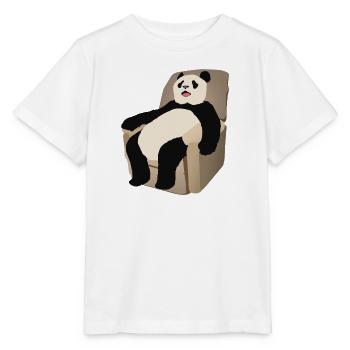 Panda auf dem Sessel - Stanley/Stella Kinder T-Shirt MINI CREATOR  - Weiß - Vorne - Maike (125cm)