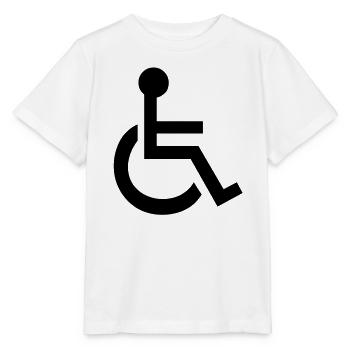 Disabled Wheelchair Symbol - Stanley/Stella MINI CREATOR Kids’ T-Shirt - white - Front - Maike (125cm)