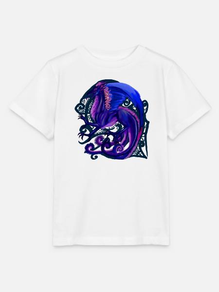 blauer Drache - Stanley/Stella Kinder T-Shirt MINI CREATOR  - Weiß