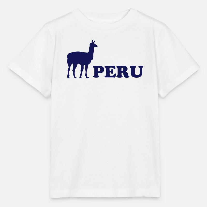 peru lama - T-shirt bio MINI CREATOR Stanley/Stella Enfant - blanc