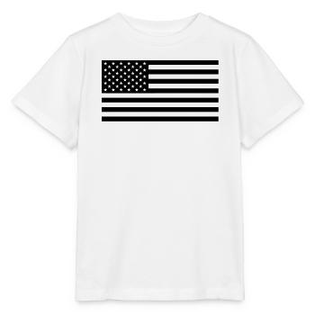 Black US flag - Stanley/Stella Kinder T-Shirt MINI CREATOR  - Weiß - Vorne - Maike (125cm)