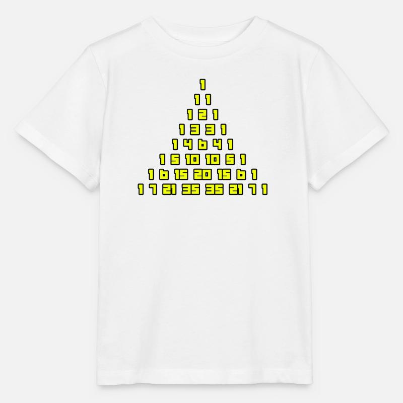 Le triangle de Pascal - T-shirt bio MINI CREATOR Stanley/Stella Enfant - blanc