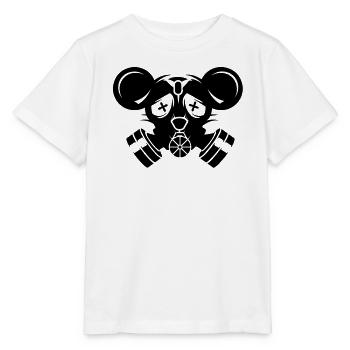 A gas mask with big mouse ears - Stanley/Stella MINI CREATOR Kids’ T-Shirt - white - Front - Maike (125cm)