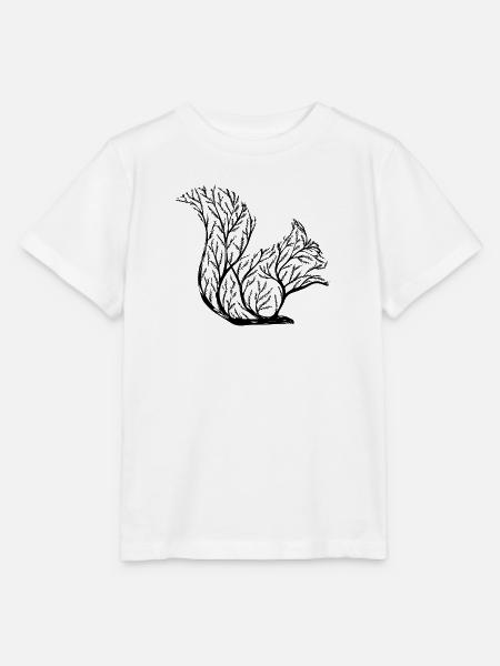 Kunstvolles Eichhörnchen - Stanley/Stella Kinder T-Shirt MINI CREATOR - Weiß