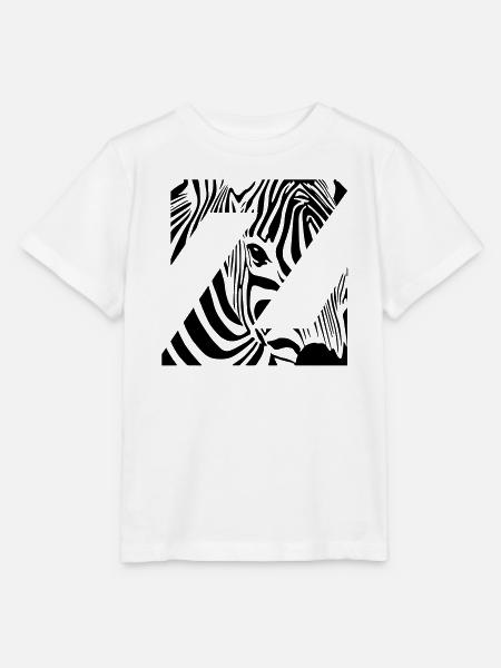 Zebra Mix Mono Black - Stanley/Stella Kinder T-Shirt MINI CREATOR - Weiß