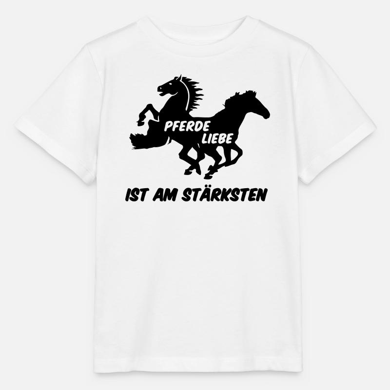 Pferd Pferde Reiter Reiten Liebe Geschenk Spruch - Stanley/Stella Kinder T-Shirt MINI CREATOR - Weiß