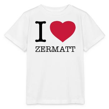 I LOVE ZERMATT - T-shirt bio MINI CREATOR Stanley/Stella Enfant - blanc - Devant - Maike (125cm)