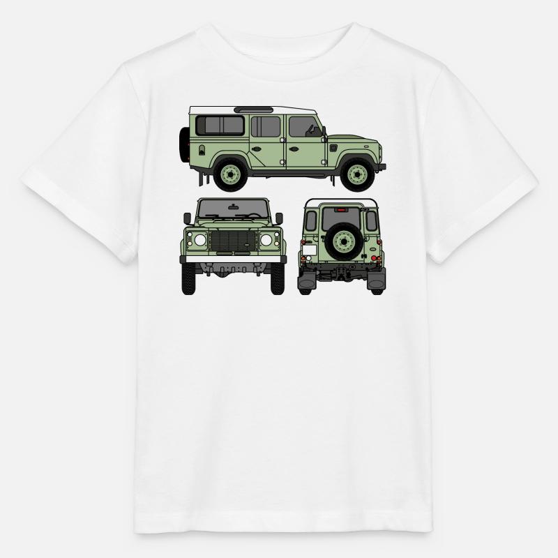 Defender 110 - Côtés - T-shirt bio MINI CREATOR Stanley/Stella Enfant - blanc