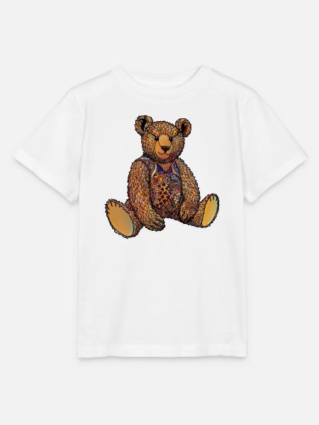 Aquarell Ted - Stanley/Stella Kinder T-Shirt MINI CREATOR  - Weiß