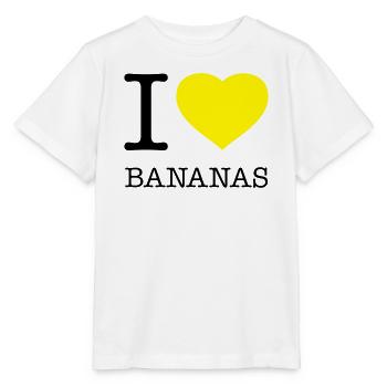 J’AIME LES BANANES Banane - T-shirt bio MINI CREATOR Stanley/Stella Enfant - blanc - Devant - Maike (125cm)