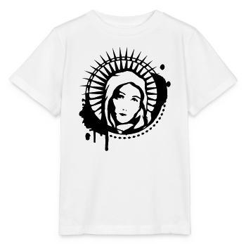 Maria Portrait Graffiti Schablone - Stanley/Stella Kinder T-Shirt MINI CREATOR  - Weiß - Vorne - Maike (125cm)