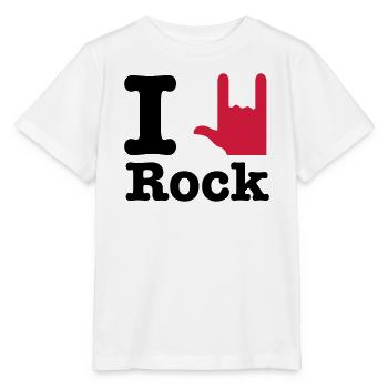i love rock - I Love Rock - T-shirt bio MINI CREATOR Stanley/Stella Enfant - blanc - Devant - Maike (125cm)