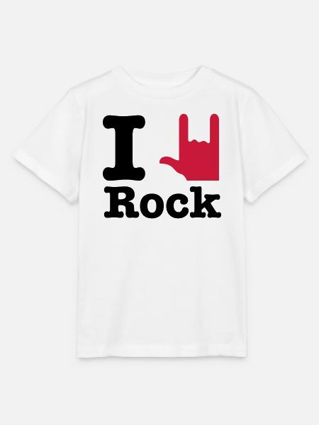 i love rock - I Love Rock - T-shirt bio MINI CREATOR Stanley/Stella Enfant - blanc