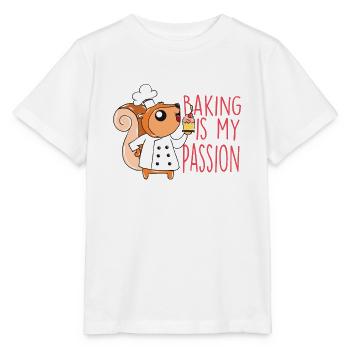 Baking squirrel - Stanley/Stella MINI CREATOR Kids’ T-Shirt - white - Front - Maike (125cm)