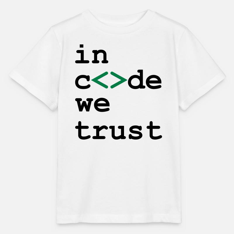 [ In code we trust ] - Stanley/Stella MINI CREATOR Kids’ T-Shirt - white