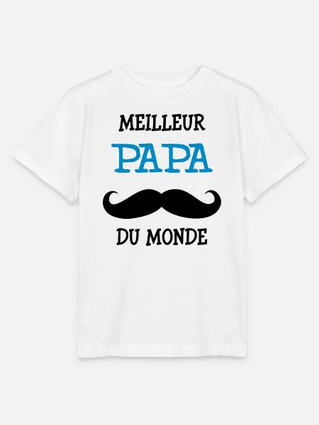 Meilleur Papa du Monde - T-shirt bio MINI CREATOR Stanley/Stella Enfant - blanc