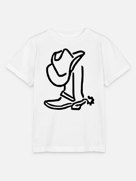 Cowboyhut und Countrystiefel - Stanley/Stella Kinder T-Shirt MINI CREATOR - Weiß