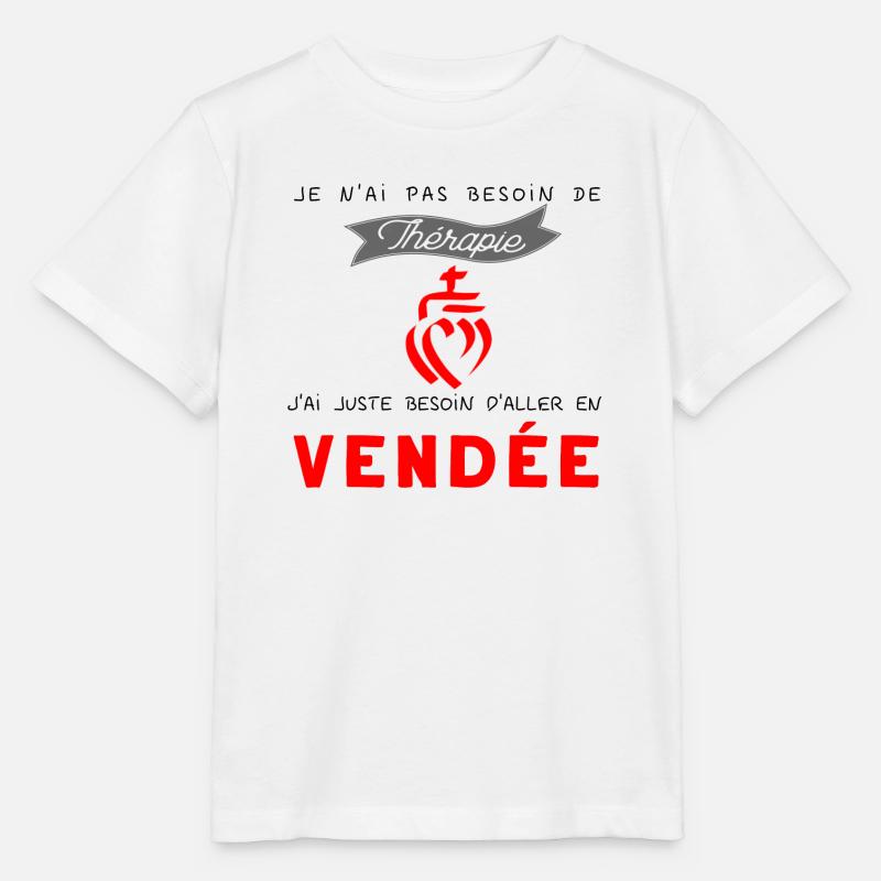 Vendée - thérapie - T-shirt bio MINI CREATOR Stanley/Stella Enfant - blanc
