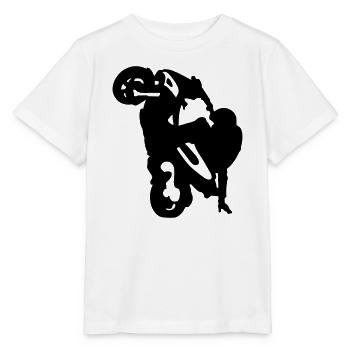 stunt roller - T-shirt bio MINI CREATOR Stanley/Stella Enfant - blanc - Devant - Maike (125cm)