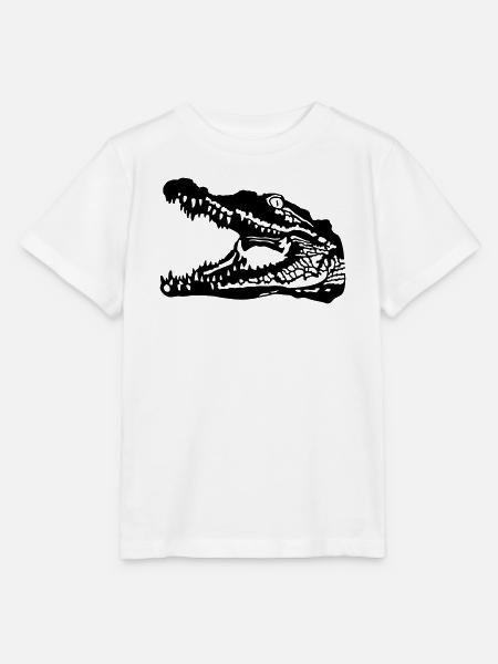 Krokodil - Stanley/Stella Kinder T-Shirt MINI CREATOR  - Weiß