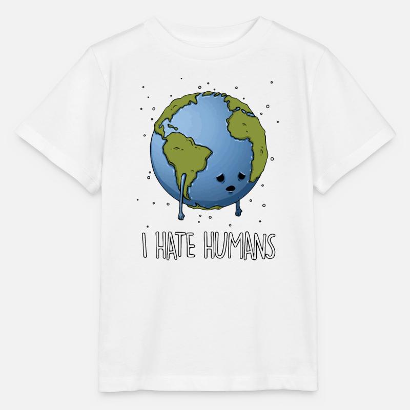 Hate humans - T-shirt bio MINI CREATOR Stanley/Stella Enfant - blanc