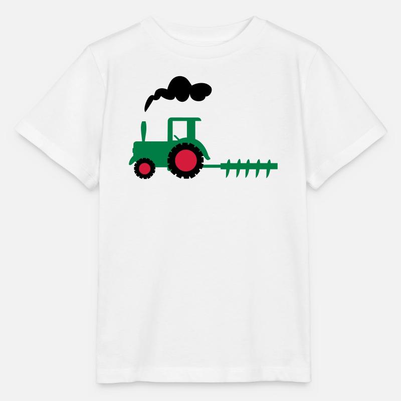 tracteur - T-shirt bio MINI CREATOR Stanley/Stella Enfant - blanc