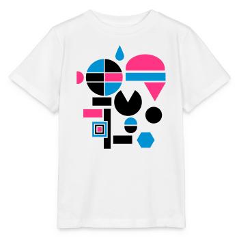 Différentes formes géométriques - T-shirt bio MINI CREATOR Stanley/Stella Enfant - blanc - Devant - Maike (125cm)