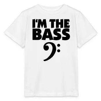 I'm the Bass Black (FR) - T-shirt bio MINI CREATOR Stanley/Stella Enfant - blanc - Devant - Maike (125cm)