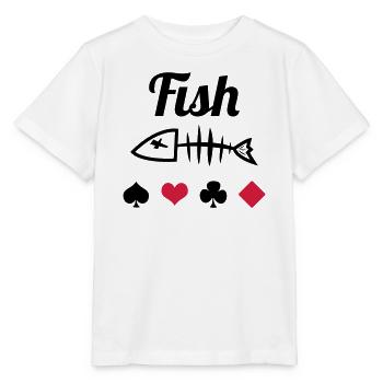 Poker : Fish - T-shirt bio MINI CREATOR Stanley/Stella Enfant - blanc - Devant - Maike (125cm)
