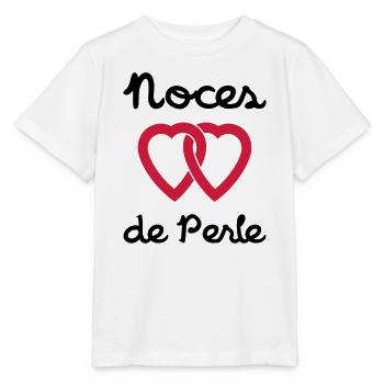 Noces de Perle - T-shirt bio MINI CREATOR Stanley/Stella Enfant - blanc - Devant - Maike (125cm)