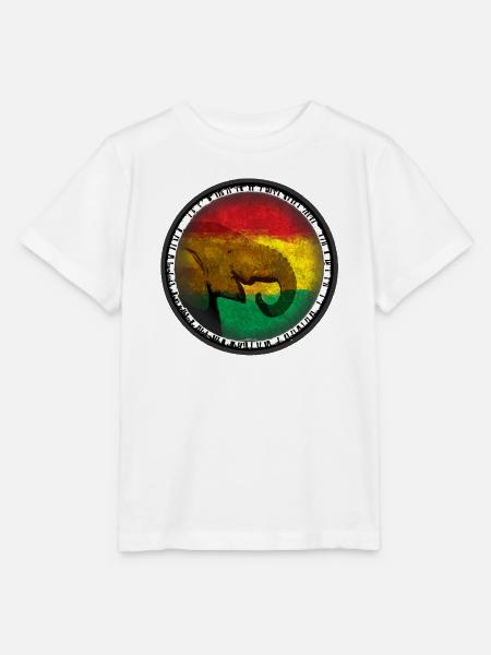 Elefantenwelt im Rasta-Design - Stanley/Stella Kinder T-Shirt MINI CREATOR - Weiß