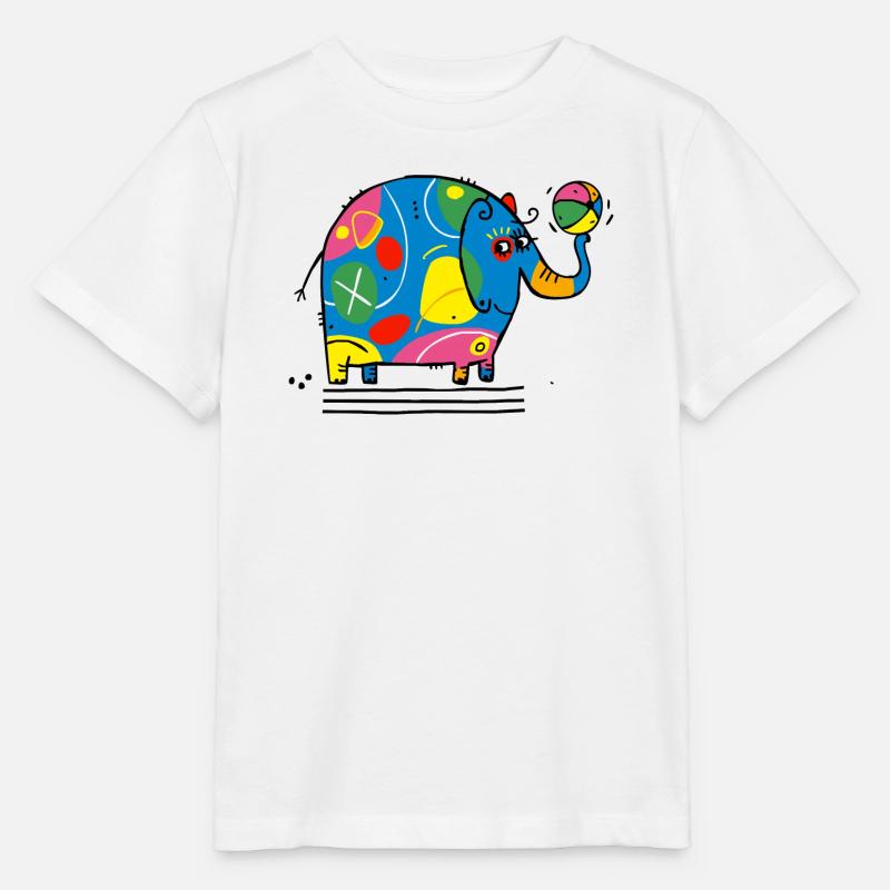 Der bunter Elefant - Stanley/Stella Kinder T-Shirt MINI CREATOR  - Weiß