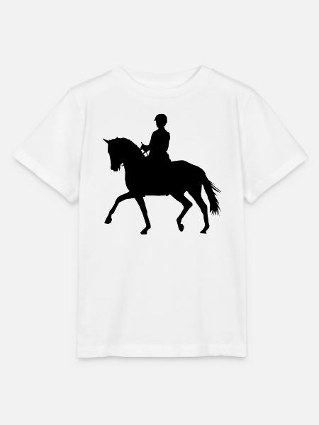 Reiterin mit Pferd - Stanley/Stella Kinder T-Shirt MINI CREATOR - Weiß